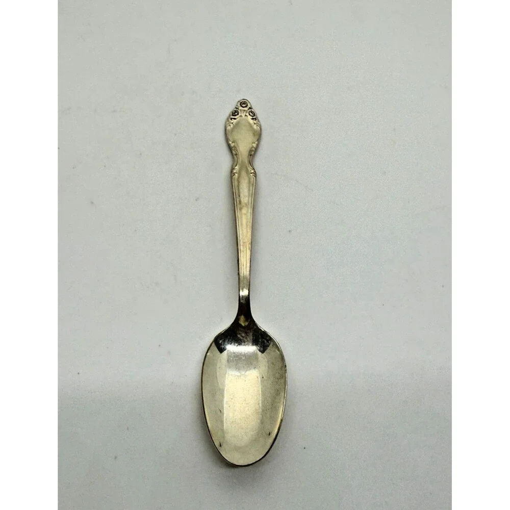 Wm Rogers AA Silverplate Ice Cream Spoon‎ Vintage Small Dessert Flatware